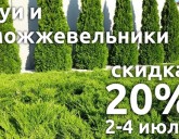 Скидка 20% на ВСЕ ТУИ и МОЖЖЕВЕЛЬНИКИ!