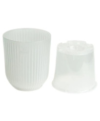 Горшок Эйва VipSet 2,4л прозрачный с дренажной системой