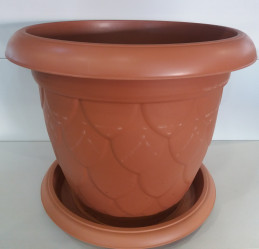 Кашпо Капля с поддоном 25л. Терракот D010 (Serinova)