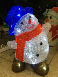 Фигура светящаяся Снеговик 40см акрил ВК-611