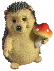 Фигура Ежик с мухомором L9 W8,5 H11 см 713718/F772