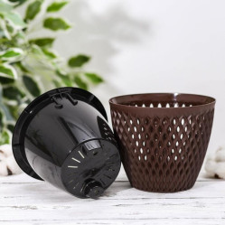 Кашпо Версаль 1,6л темно-коричневый (КШ-9003)