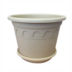 Горшок ROMA с поддоном 3л. песок 20*15,3 (Г.сити)