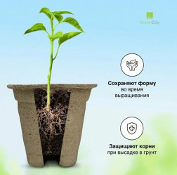 Торф.горшки 105х100 круглые, с улучш.дном (1шт.) (Г.сити)